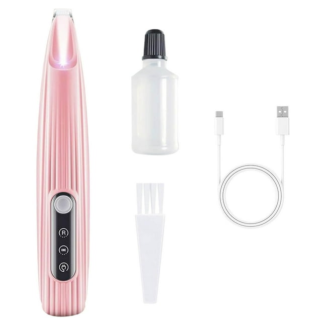 Precision Hair Trimmer with LED Light for and Domestic Grooming Comfort Rechargeable Cat and Dog Grooming Tool Multifunctional Household Trimmer for Fine