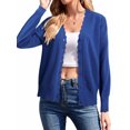 thumbnail image 4 of Nlife Button Down Sweater for Women Lightweight V Neck Cardigan Knitted Long Sleeve Top, 4 of 9