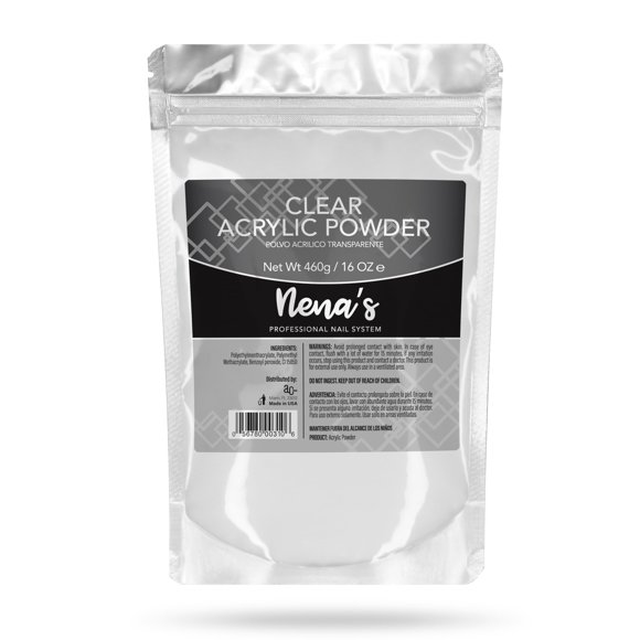 Nena's Superior Sculpting Powder Sistema de uñas acrílico profesional Clear Blush Pink Medium Pink 16 oz 460 g (Transparente)