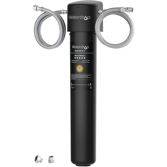 Waterdrop 17UA Under Sink Water Filter System, Main Faucet Under Counter Water Filtration System, Reduces Chlorine, Bad Taste & Odor, 3 Years Ultra Long Lifetime, USA Tech, 0.5μm