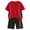 c18-Red, variant on Summer Kids Clothing Sets 2Pcs Solid Color Short Sleeve Tee and Shorts Simple Boys Summer Outfits Size 5-6 Years,Red