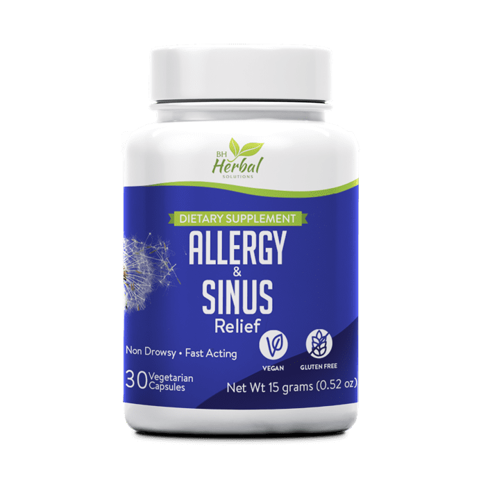 Allergy And Sinus Relief - Non Drowsy - Fast Acting - 100% Herbal and Natural - Blocks Histamin - Boost Immune System