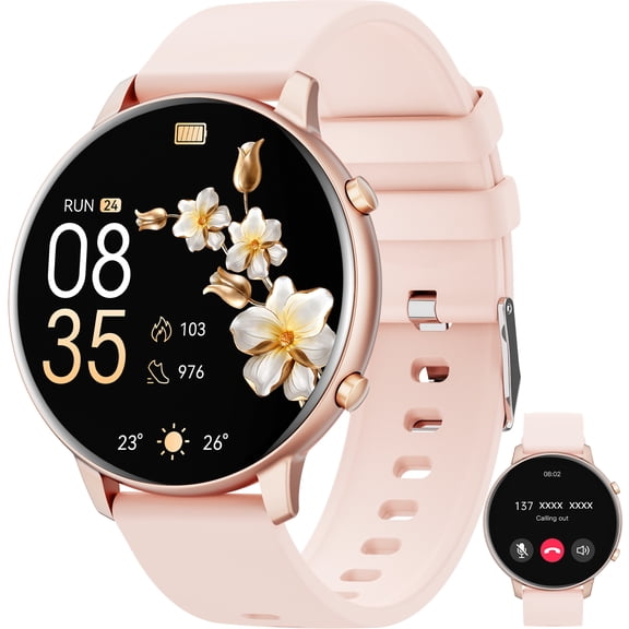 Smart Watch for Women, 1.39" Fitness Tracker with Bluetooth Calls(Answer&Make&Message Reminder), Smart Watch Fits for Android and iPhone, IP67 Waterproof, 100 Sport Modes Smartwatch, for Gift, Pink