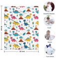 thumbnail image 4 of White Cartoon Dinosaurs Volcanoes Pattern Blanket,Comfortable Soft Flannel Throw Blanket,All Season,Warm Lightweight Blankets for Sofa Bed Couch Living Room Chair,30"x40", 4 of 4