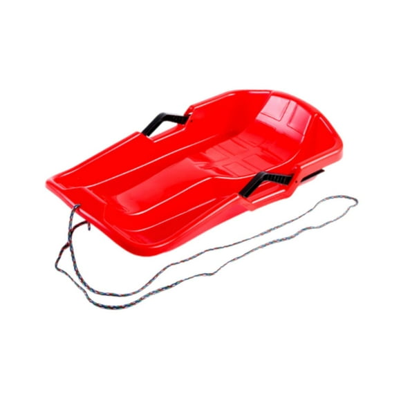 Lijie Snow Sled for Kids Downhill Sprinter Sleigh Heavy Duty Snow Luge with Brake Snow Red