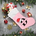 thumbnail image 6 of Coolnut Personalized Christmas Stockings 17.7 inch Customized Christmas Monograms D Pink Xmas Stockings Socks Fireplace Hanging Stockings for Family Christmas Decoration, 6 of 6