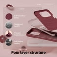 thumbnail image 4 of Funda de silicona líquida Elago para iPhone 15 Pro Max, color burdeos, 4 of 6