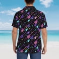 thumbnail image 3 of Lsque Colorful Guitar pattern Hawaiian Shirt for Men, Unisex Summer Beach Casual Short Sleeve Button Down Shirts-3X-Large, 3 of 9