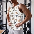 thumbnail image 5 of Lsque Snake Pattern Mens Tank Tops Muscle Athletic Quick Dry Sleeveless Workout Fitness T Shirts Beach Tank Top, Loose-fit Sleeveless Shirt for Men-Large, 5 of 7