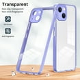 thumbnail image 3 of SaniMore for iPhone 14 Plus Case Ultra Slim Transparent [Never-Yellowing], Rugged PC & TPU Bumpers Cover Built-in Detachable Lens Protector Anti-Fall Shockproof Protective Shell, =Purple, 3 of 8