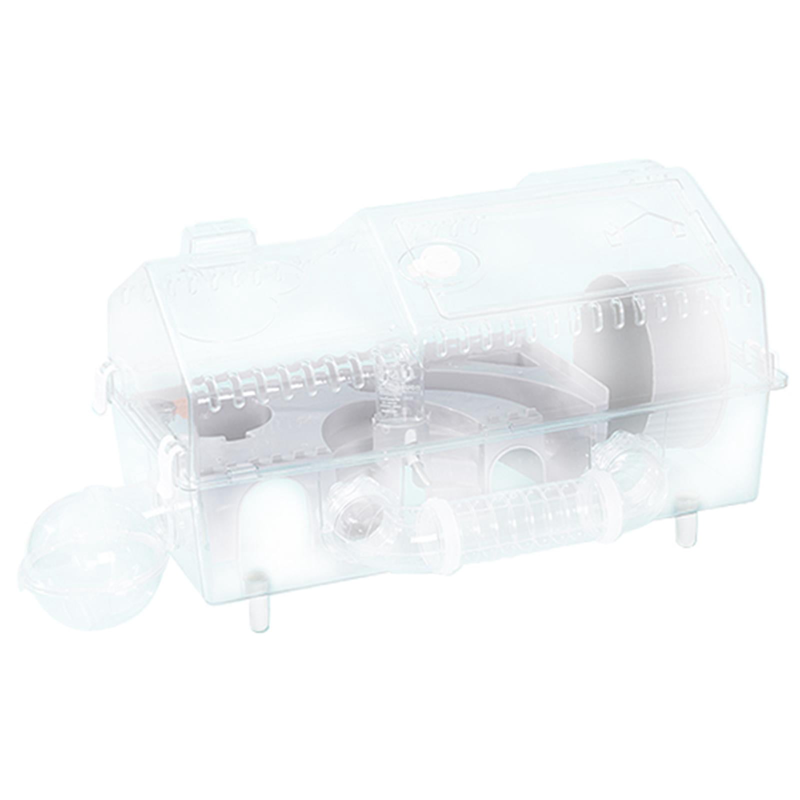 Serenable Hamster Cage Hamster House Creative Multifunction Breathable Small Animal Cage Hamster Habitat for Mice Gerbils Small Animals gray