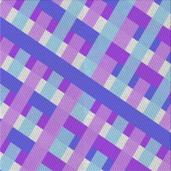 Ahgly Company Machine Washable Indoor Square Transitional Purple Plum Purple Area Rugs, 3' Square