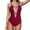Wine, variant on One Piece Swimsuit for Women Plunge Deep V Neck Bathing Suit