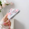 thumbnail image 6 of for iPhone 16 Pro Case,Cute Bling Glitter Sparkle Stunning Stones Diamond Rhinestone 3D Handmade Pearl Rose Flower with Wrist Lanyard for Women Girly for iPhone 16 Pro (Gold), 6 of 9