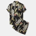thumbnail image 3 of DDAPJ pyju Men's Hawaiian Shirts and Shorts Set 2 Pieces Summer Beach Vacation Casual Button Down Short Sleeve Shirts Outfits, 3 of 8