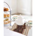 thumbnail image 4 of Vintage Coffee Time Kitchen Dish Towels for Drying Dishes Set of 2, Farmhouse Desserts Brwon White Plaid Waffle Weave Microfiber Hand Tea Bathroom Towels Quick Dry & Absorbent Towel 12x12, 4 of 7