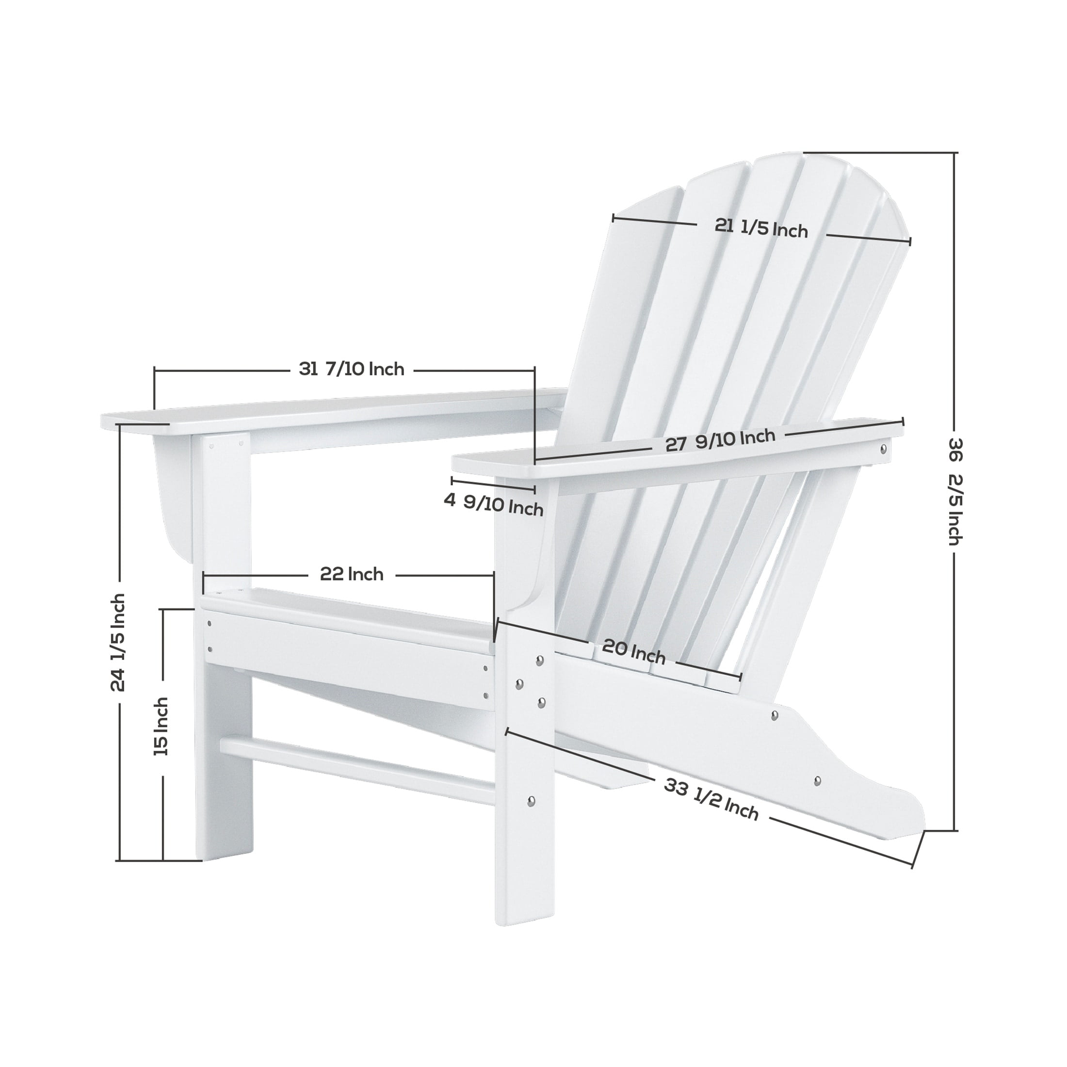 Polytrends  Altura  Outdoor Eco-Friendly All Weather Poly Patio Adirondack Chair (Set of 2) Navy Blue