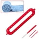thumbnail image 1 of Kit de telar de punto largo, herramientas de costura, tejido de ganchillo hecho a mano, de tejer con aguja para bufanda, chal, mantas rojo 10.2 pulgadas Macarena telar de tejer, 1 of 8