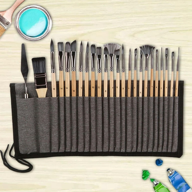 Paint brush set, 24 pieces of acrylic paint brushes, oil painting w