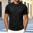 thumbnail image 5 of Men's Athletic Crew Neck T-Shirt - Lightweight Breathable Workout Tees for Gym Running, Training and Urban Sports Size 3XL Black, 5 of 5