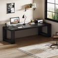 thumbnail image 4 of Tribesigns Two Person Desk, 86.61-Inch Extra Long Desk, Double Computer Writing Table, Black, 4 of 8