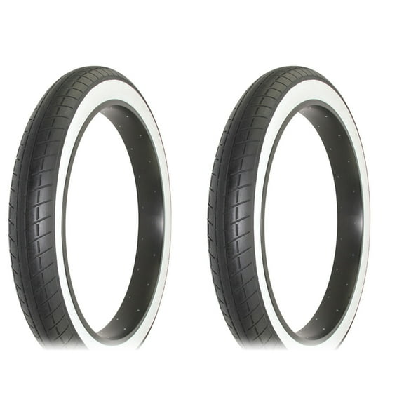 Two Bike Tire 26 x 4.00 Black/White Side Wall IA-2610.