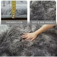 thumbnail image 5 of Alfombras peludas para interiores, alfombra de diseño moderno súper suave y esponjosa con capa intermedia de espuma viscoelástica, respaldo de goma antideslizante para sala de estar, dormitorio,, 5 of 5