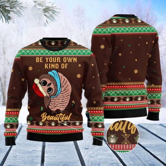 Owl Beautiful 3D Christmas Sweater, Christmas Sweater, 3D Sweater, Funny Xmas Sweaters