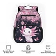 thumbnail image 6 of KUIFORTI Blossoms Axolotll Toddler Backpack Girls Kids School Bag with Adjustable Straps Multiple Organizer Pockets 13.5 Inch for Preschool Kindergarten Back to School Gifts, 6 of 7