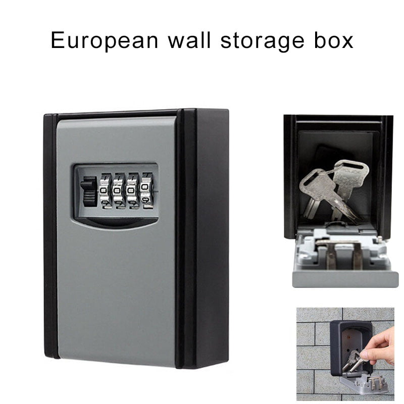 High Security 4 Digit Key Safe Box  Lock Storage Box Outdoor Wall Mounted UK 