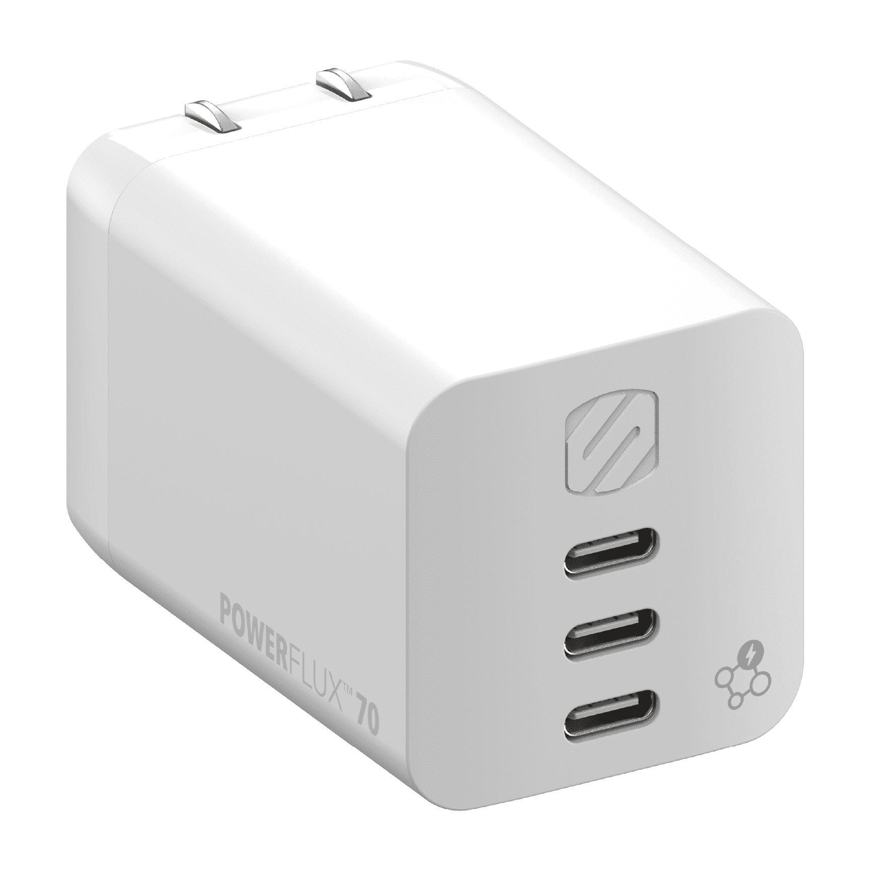 Scosche HPD70WT-SP PowerFlux PD70 70W Triple USB-C® Power Delivery Home ...