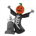thumbnail image 2 of Lápida de calabaza de Halloween Decoración inflable Ticfox Cabeza de calabaza con luz LED IP44, 2 of 14