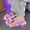 Pink, variant on Womens Mens Light Up Slippers For Women, Sensor Glow Sandals Cute Cartoon Eyes, Motion Sensor LED Slides, for Adults (Black,9)