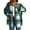 Green, variant on UVN Plaid Shirts for Women Flannel Long Sleeve Shacket Jacket Ladies Shirt Button Down Top Casual Coats