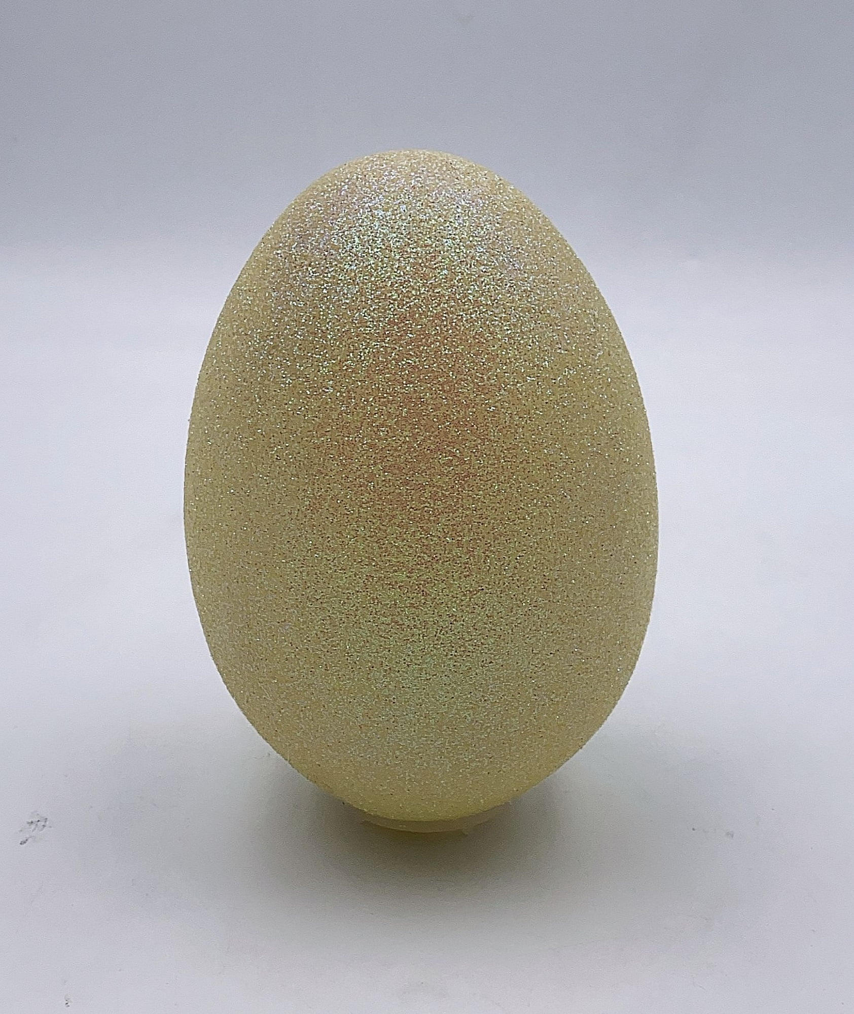 Way To Celebrate Easter 5-inch Height Yellow Glitter Plastic Egg Indoor Decor