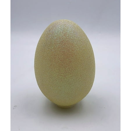 Way To Celebrate Easter 5-inch Height Yellow Glitter Plastic Egg Indoor Decor