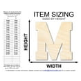thumbnail image 2 of Unfinished Wood Varsity Team Font - M Shape 6" / 1/4", 2 of 3