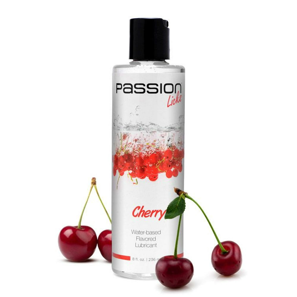 Passion Licks Cherry Water Based Flavored Lube 8 Fl. Oz. / 236 ml