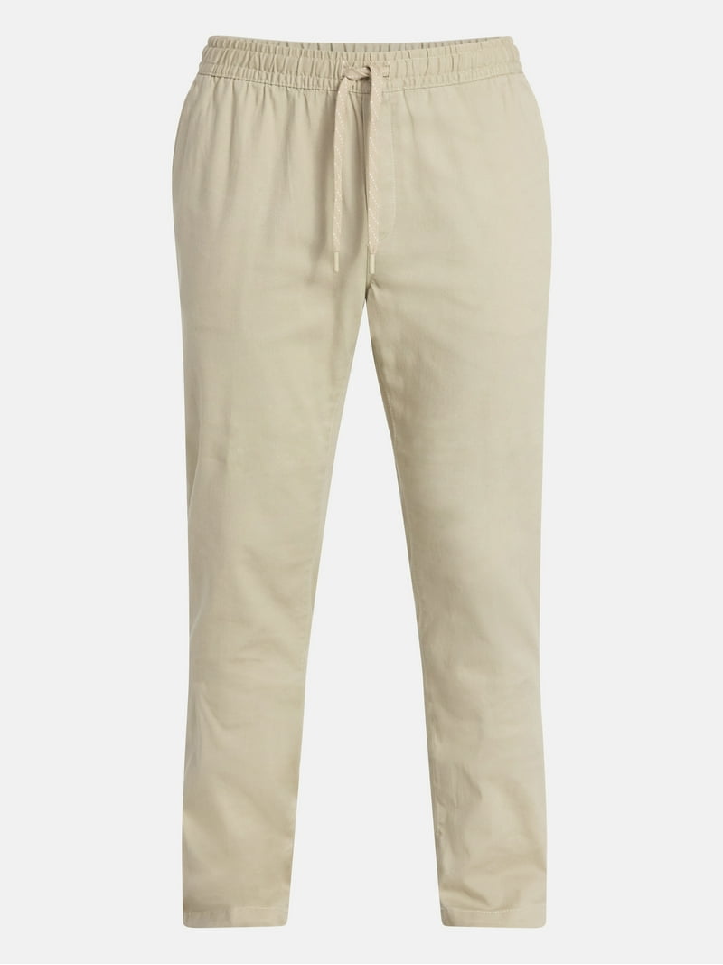 George Men's Pull-On Chino Pants, 31.5 Inch Inseam, Elastic Waist