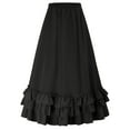 thumbnail image 4 of Utoimkio Women's Vintage Stretch High Waist Gothic Pleated Skirts A-Line Flared Midi Skirts, 4 of 6