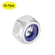 thumbnail image 1 of Tuercas de bloqueo hexagonales con inserto de nylon M5 x 0.8mm, acero inoxidable 316, 40 piezas, 1 of 5