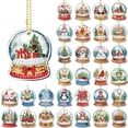 thumbnail image 1 of Kit de Llaveros de Arte con Diamantes WILLBOND Navidad 30 Piezas 5D DIY, 1 of 6