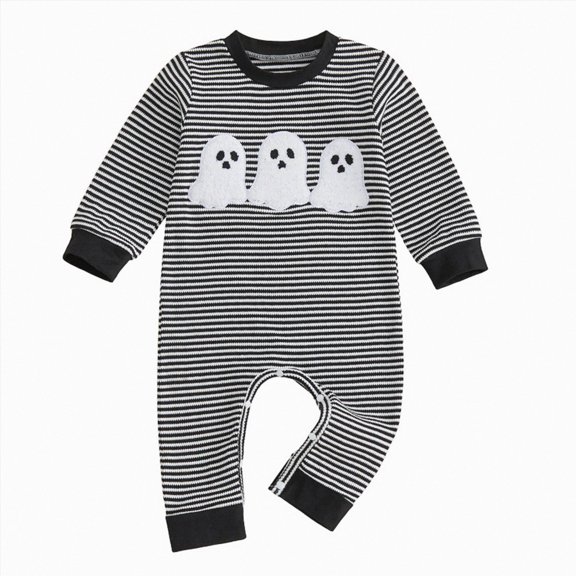 CAUYDY Clothes for Baby Boys Newborn Sleepers Preemie Long Sleeve Romper Fall Winter Infant Boy Comfy Pajamas Toddler Bodysuit 3 6 9 Months 1T 2T Black for Sizes 6-12 Months