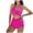 Hot Pink, variant on Frostluinai Women's Bikini Swimsuit Halter Wrap Backless Bathing Suits Solid Color Cross Lace up Two Piece Swimwear Gifts for Women Gifts