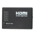 5 Port 1080P Video Switcher Splitter for HDTV DVD PS3+ IR Remote 3 4