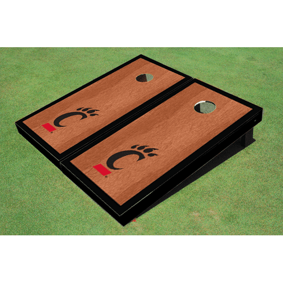 University Of Cincinnati Black Rosewood Matching Border Cornhole Boards