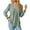 Light Green, variant on Women's Square Neck Puff Sleeve Blouse - Pleated Front Casual Top - Rayon/Polyester/Spandex - S-XXL - Work/Date/Night Out