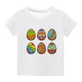 thumbnail image 2 of Lilgiuy Easter Eggs T-Shirt for Toddler Girls Boys Casual Solid Color Short Sleeve Crewneck Shirts Kids Easter Egg Hunt Tees Top Clothes for School, 2 of 4