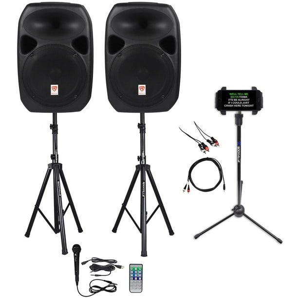 Rockville Dual 12" Android/iphone/ipad/Laptop Pro Youtube Karaoke