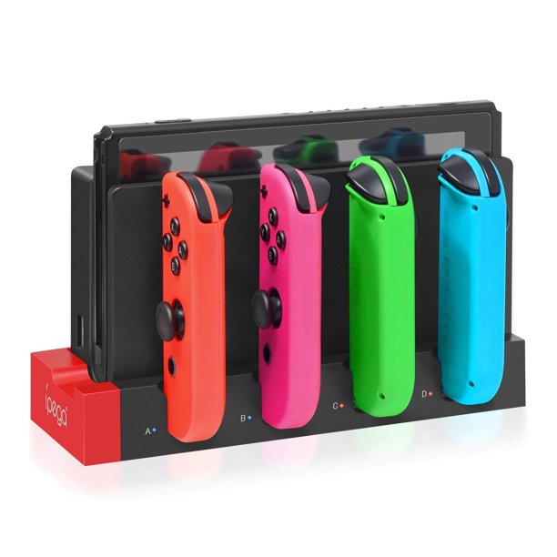 Base de carga compatible con Nintendo Switch y Joycons del modelo Switch OLED, base de carga para mandos Switch para JoyCons. Carga hasta 6 unidades